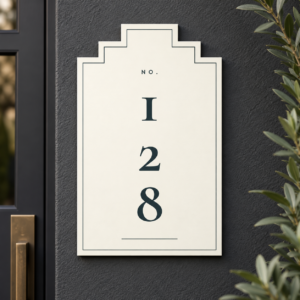 Art Deco House Numbers SVG Set - 0 to 9 — Lifestyle mockup - digital file only